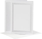Creativ company cc borduurkaarten 10,5x15 cm wit 6 stuks