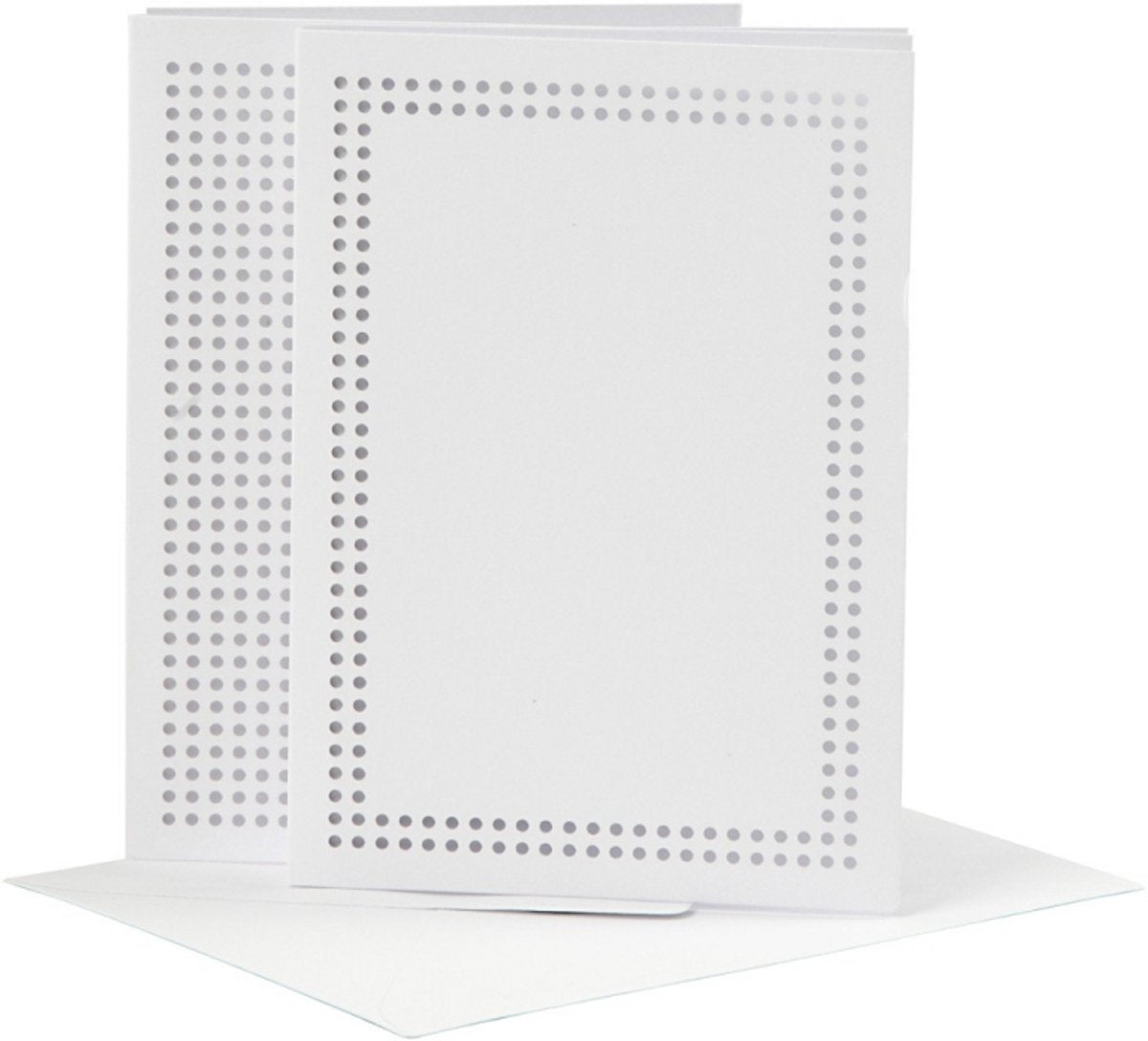 Creativ company cc borduurkaarten 10,5x15 cm wit 6 stuks
