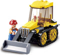 Sluban - town bulldozer bouwspeelgoed kinderen vanaf 6 jaar - constructiespeelgoed modelbouw - bouwdoos met 132 bouwstenen - m38-b0377d