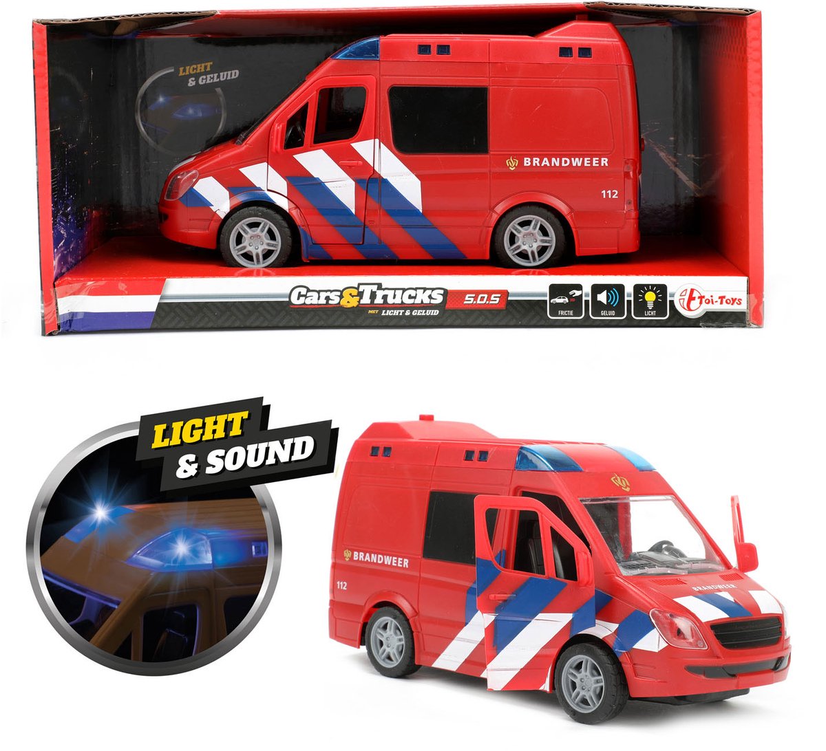 Toi-Toys - Toi-Toys Brandweerwagen met licht en geluid