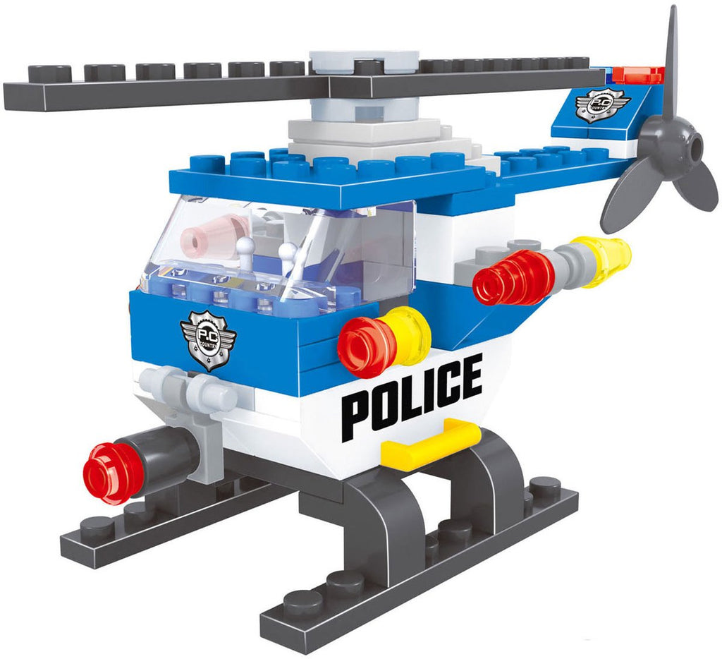 Lobbes Speelgoed- Lobbes SpeelgoedLobbes bouwset politiehelikopter - speelgoed bouwblokken 68-delig.