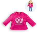 Corolle fuchsia t-shirt voor poppen, 36cm