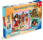 Ravensburger - puzzel vaiana 2 op naar nieuwe avonturen! - legpuzzel - 3x49 stukjes