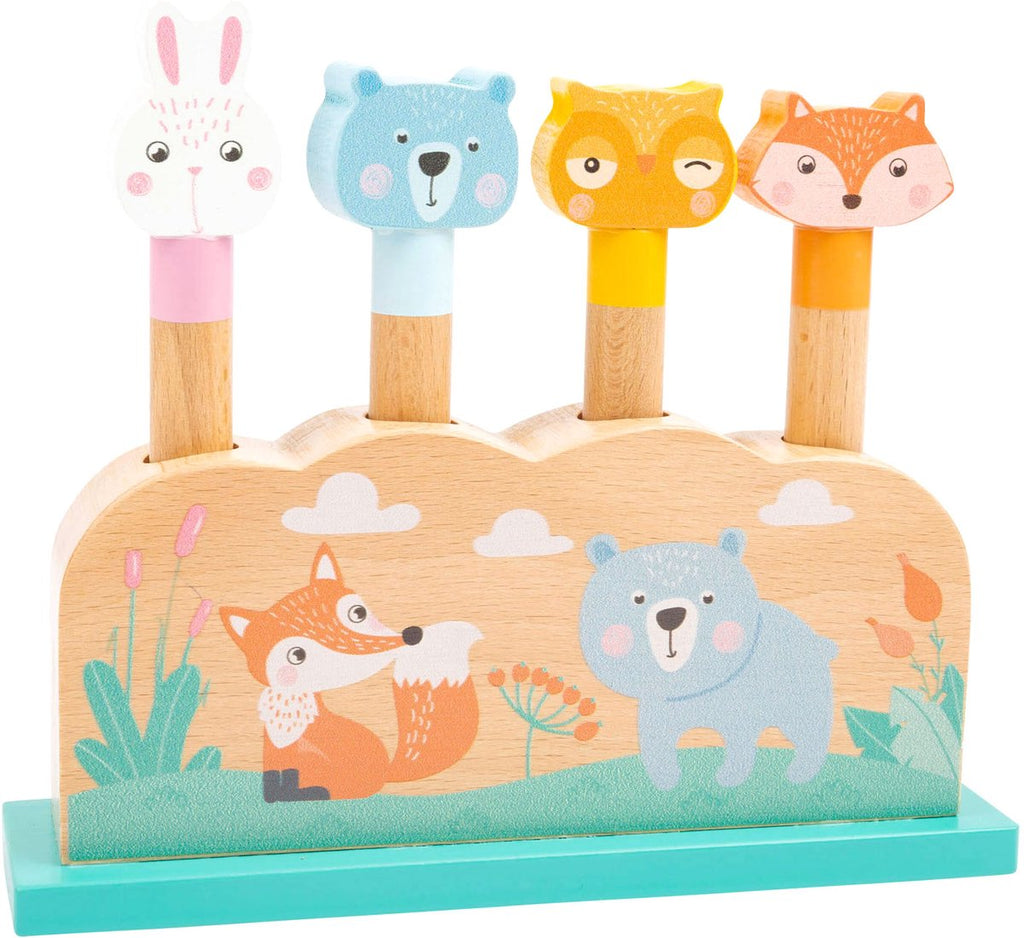 Small Foot - houten motoriek vorm insteekspel bosdieren 5dlg.