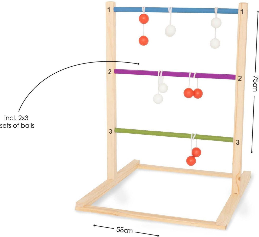 BS Toys - slingerspel - werpspel voor kinderen en volwassenen - hout - slingerspel - laddergolf - buitenspeelgoed - buitenspel - werpspel - buitenspeelgoed - buitenspel - buiten spellen - tuin speelgoed