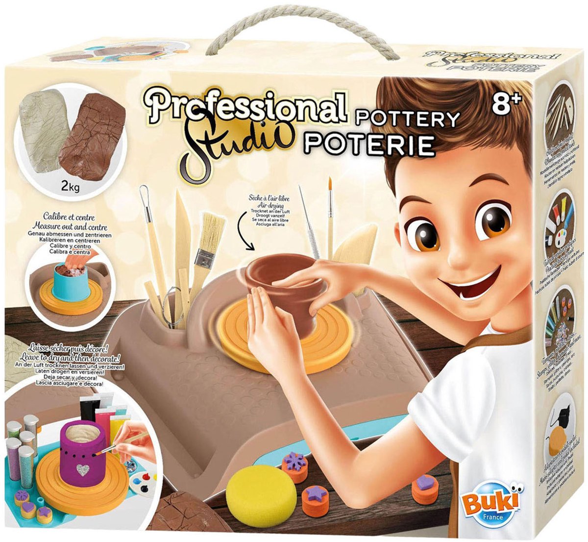 Buki France - Buki France Professional studio pottery pottenbakkerij set incl. 2kg klei
