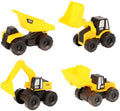 Toi-toys bouwvoertuigen geel 4 stuks