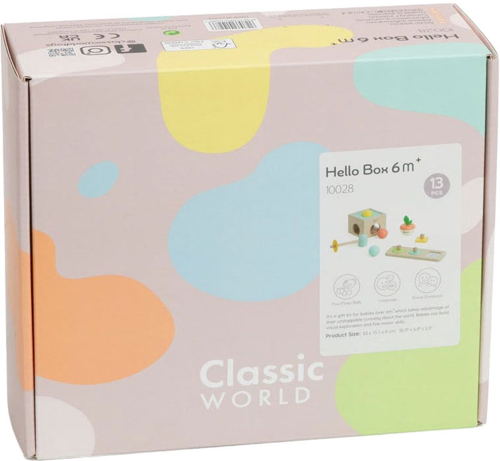 Classic World - houten speelgoed box baby 6-12 maanden educatief.