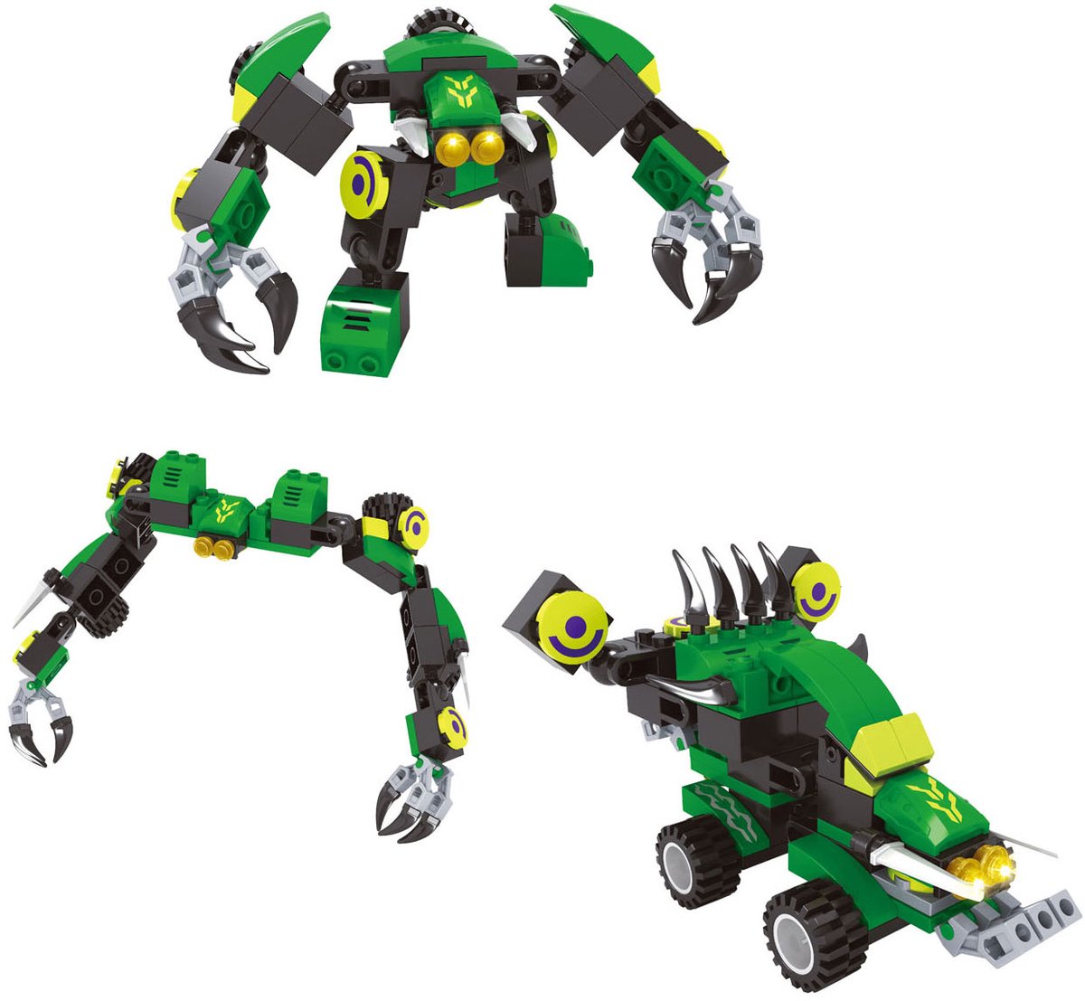 Lobbes Speelgoed- Lobbes SpeelgoedLobbes bouwset titan transformeer robot groen 76-delig speelgoed.