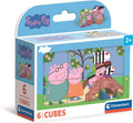 Clementoni - 6 blokken puzzel - peppa pig - 6 afbeeldingen - vanaf 2 jaar