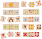 Bigjigs houten legpuzzel cijfer tegels, 30st.