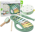 Lobbes Speelgoed- Lobbes Speelgoed world houten vintage muziekinstrumenten set 5dlg.