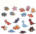 Lobbes foam badfiguren dino's zeedieren, 18st.