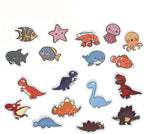 Lobbes foam badfiguren dino's zeedieren, 18st.