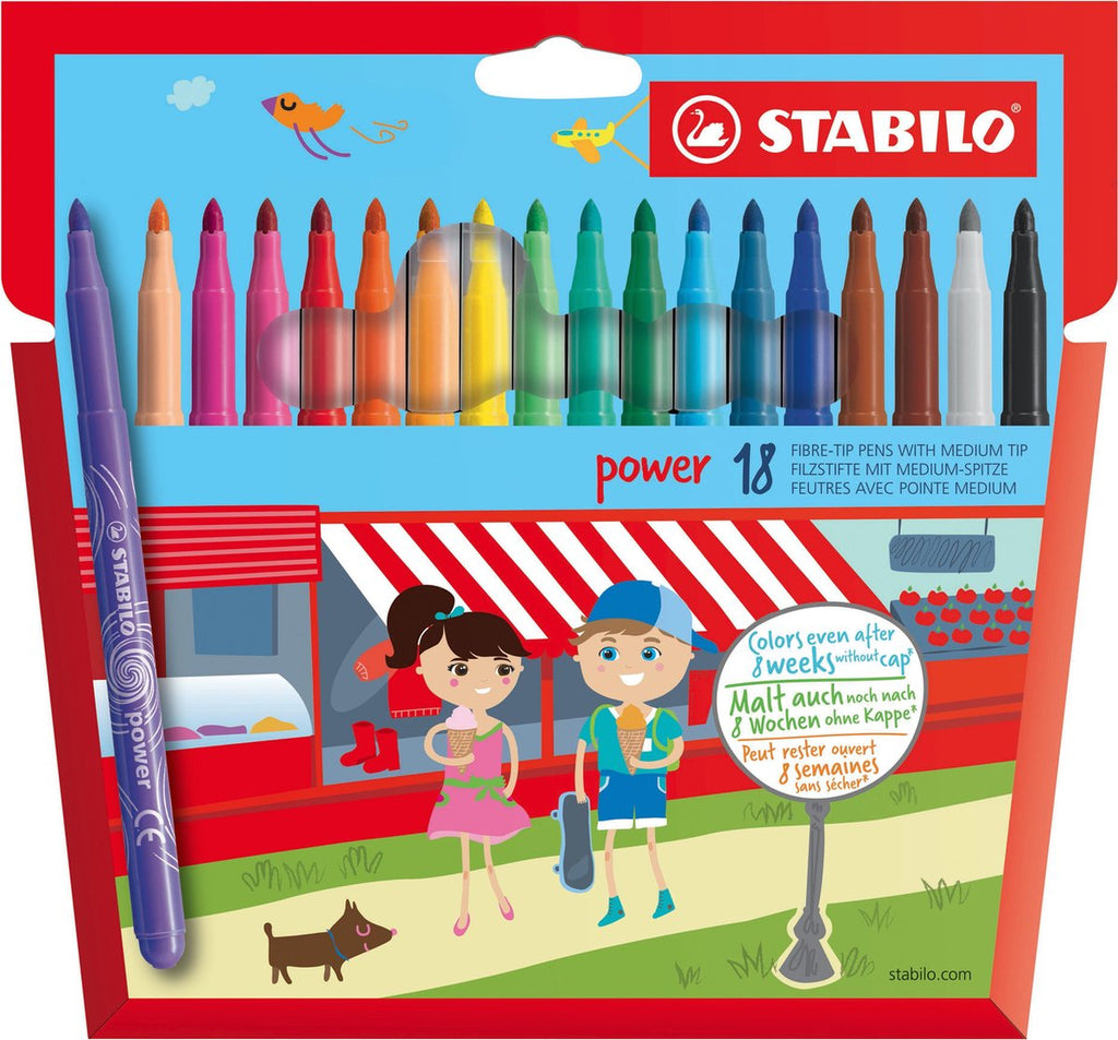 Stabilo power viltstiften - 18dlg.