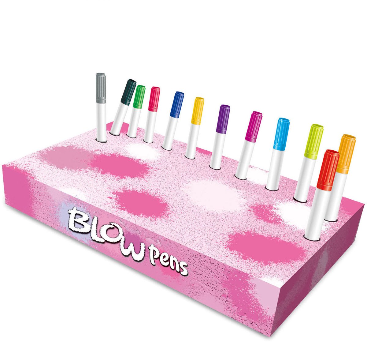 Lobbes Speelgoed- Lobbes SpeelgoedLobbes blaaspennen set met pompje en fantasie templates voor kinderen.