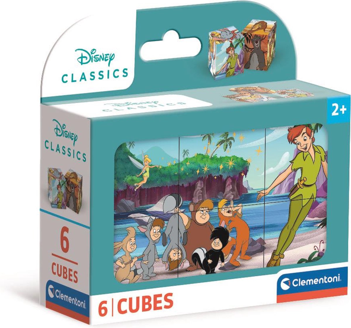 Clementoni - blokpuzzel disney classic 6 stuks