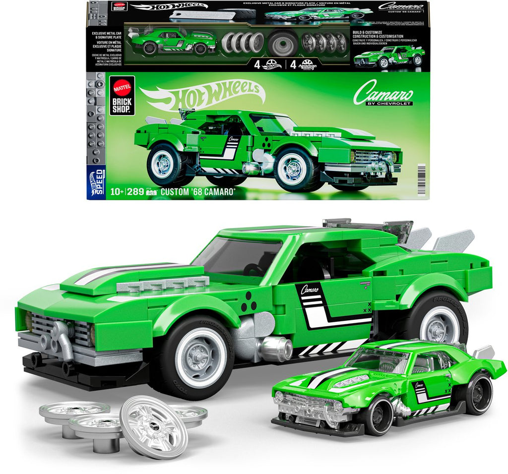 Mattel Brick Shop - Brick Shop hot wheels speed serie - custom '68 camaro - bouwspeelgoed - 289 onderdelen