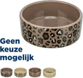 Trixie - voerbak / drinkbak leo kat keramiek luipaardprint