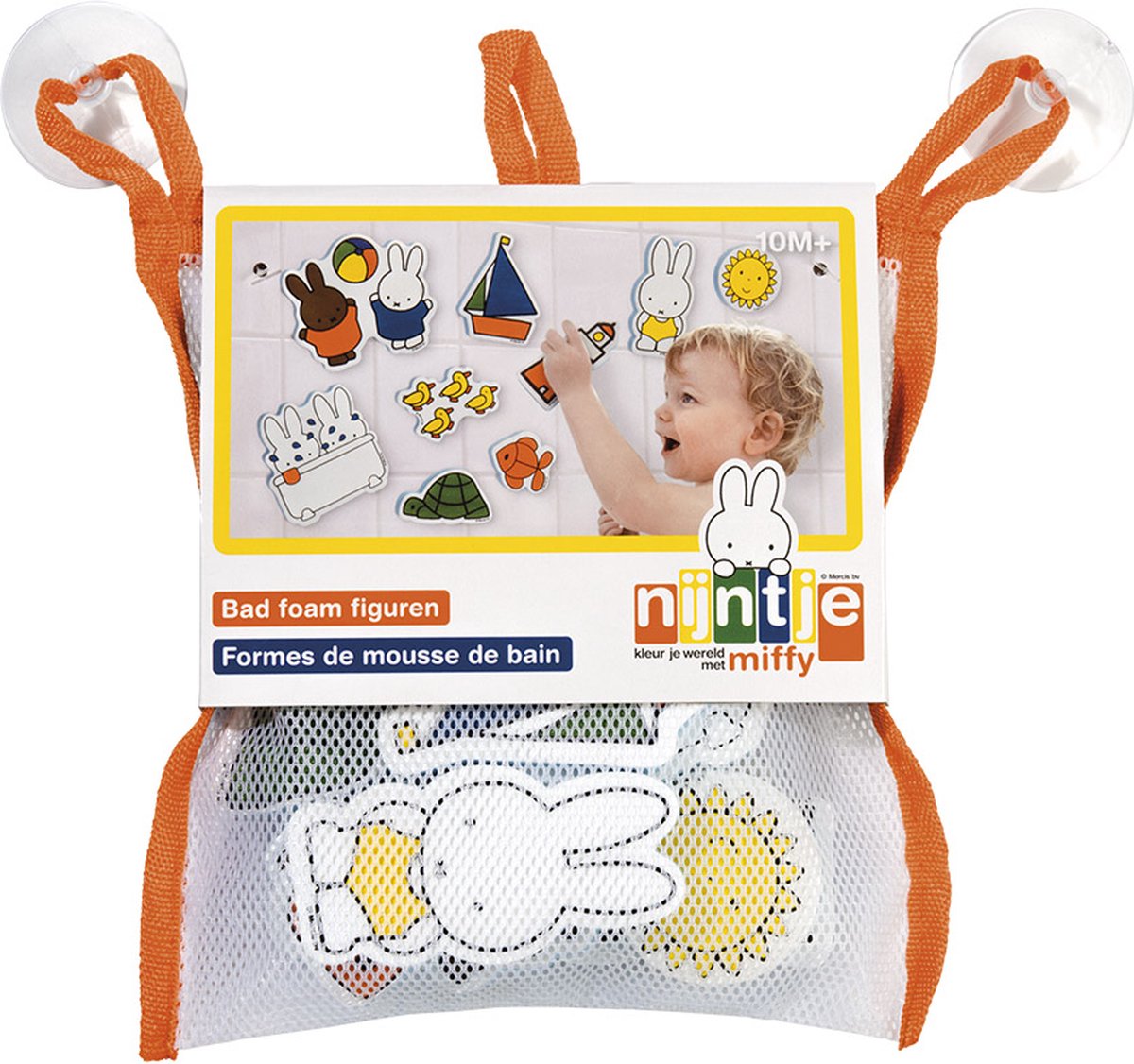 Bambolino - Bambolino Nijntje bad speelgoed badfiguren educatief speelgoed 10- delig in opbergnetje - peuter kleuter speelgoed - vanaf 1 jaar