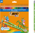 Bic kids illusion - kleurpotloden - kinderen en volwassenen - verschillende kleuren - potlood - 24 stuks