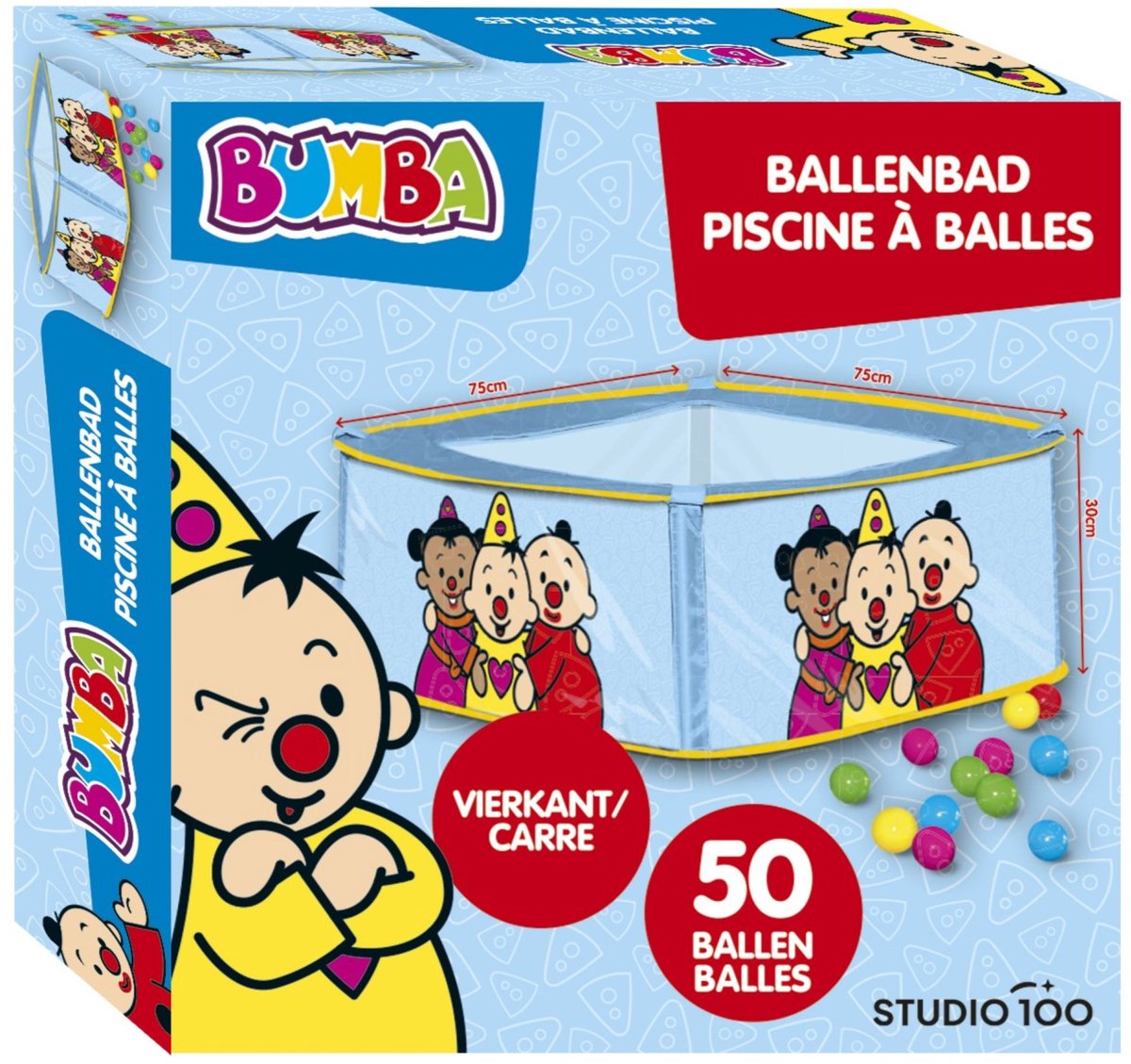 Bumba - Bumba ballenbad + 50 ballen - vierkant