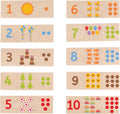 Bigjigs houten legpuzzel cijfer tegels, 30st.