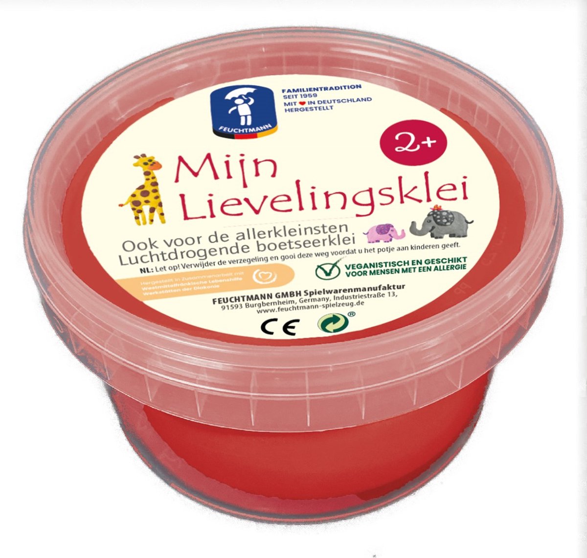 Feuchtmann mijn lievelingsklei - rood, 500gr.