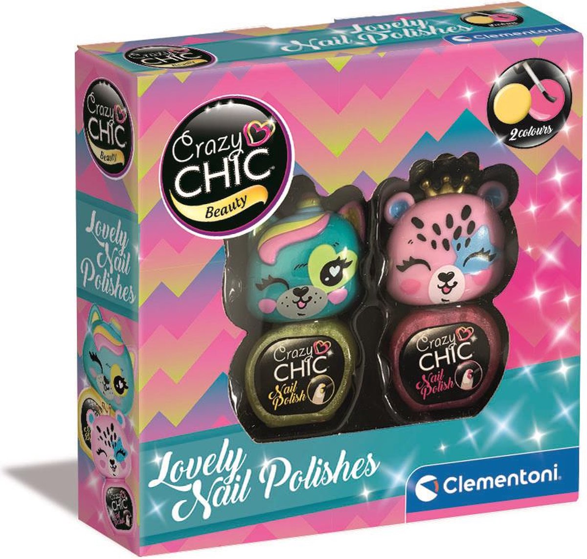Clementoni - crazy chic nagellak geel/roze 2st.
