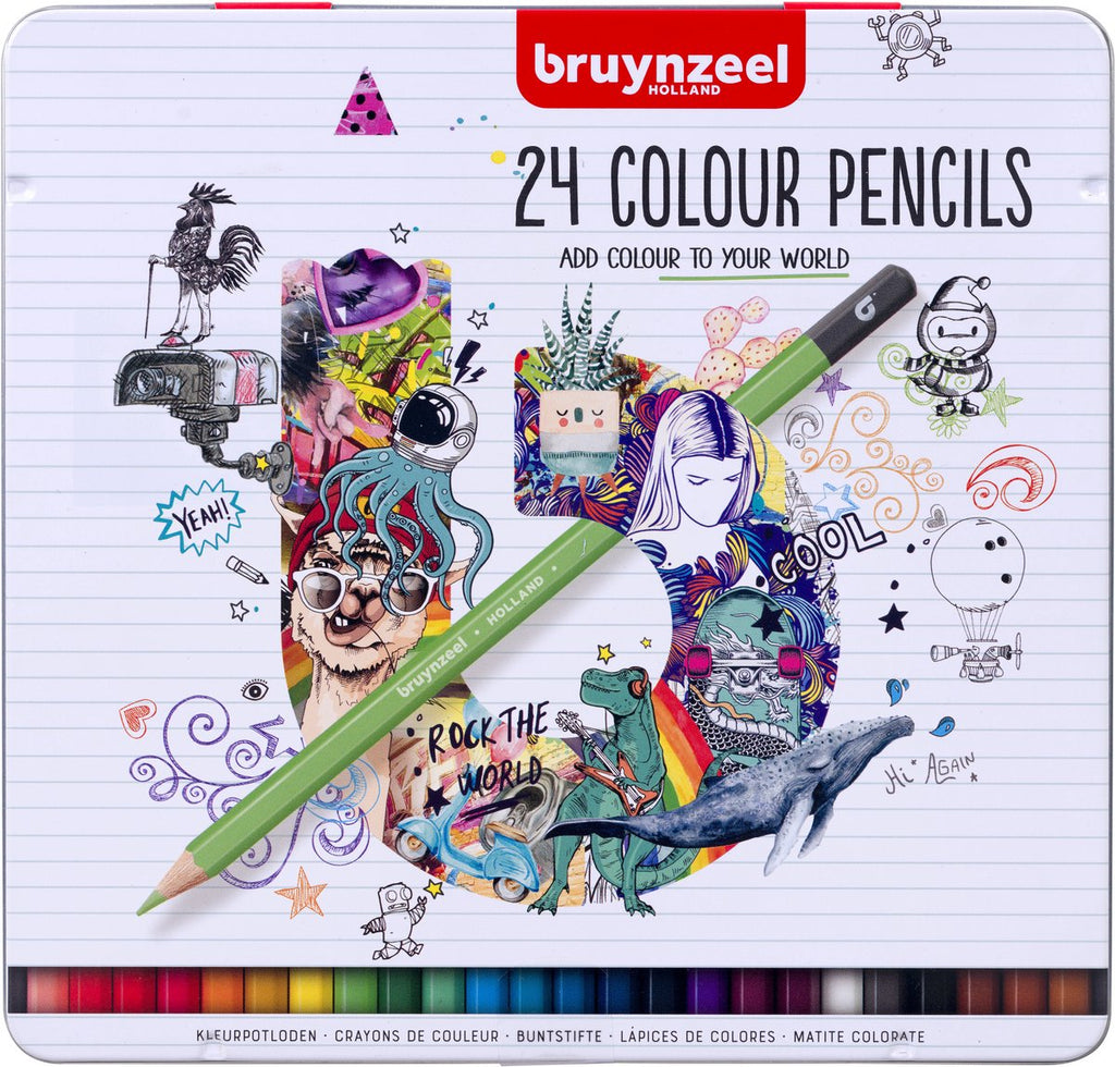 BRUYNZEEL - BRUYNZEEL kleurpotloden blik | 24 kleuren
