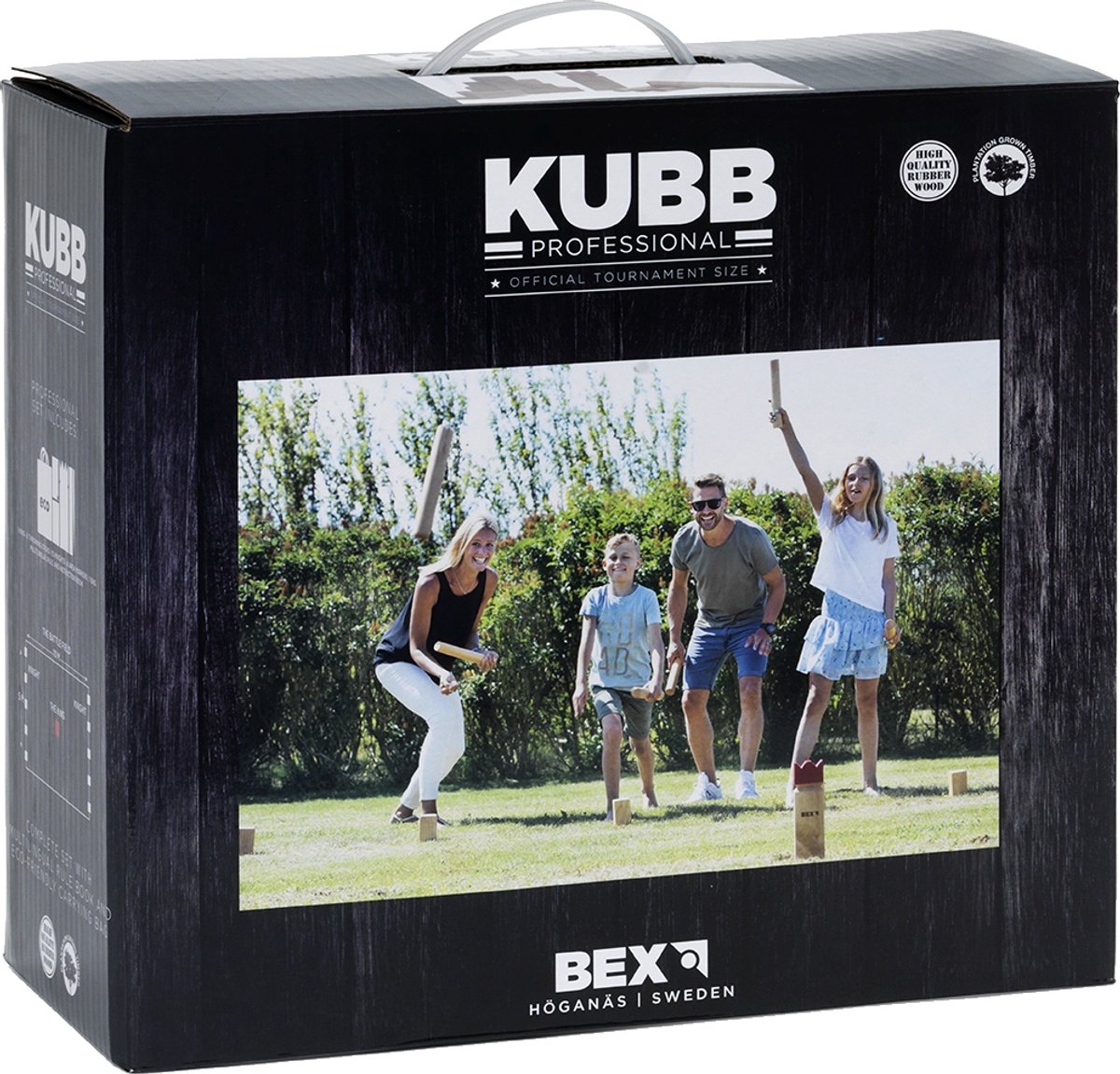 Bex - Bex Kubb pro rubberhout met rode koning