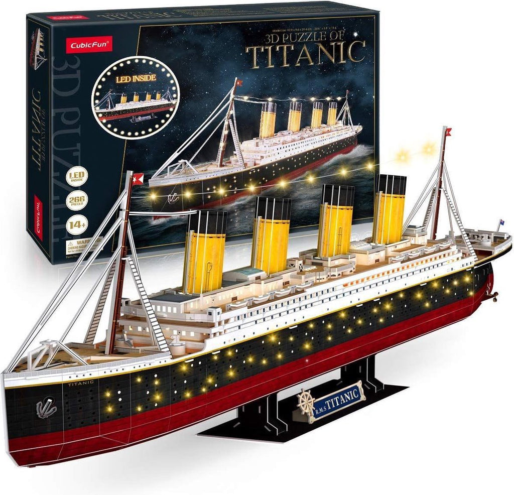 Cubic Fun - Cubic Fun 3d puzzel titanic met led verlichting - 266 stuks