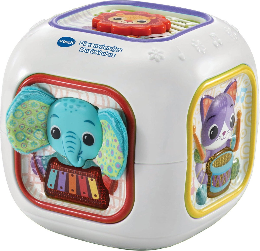 VTech - dierenvriendjes muziekkubus - educatief speelgoed - 80+ melodietjes liedjes geluiden en zinnetjes - speelgoed vanaf 3 maanden