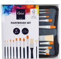 Koopman kwasten set gouache opbergtas 10 stuks fsc hout schilderen.