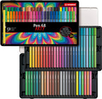 Stabilo pen 68 - premium viltstift - metalen etui - 46 verschillende kleuren - 50 stuks