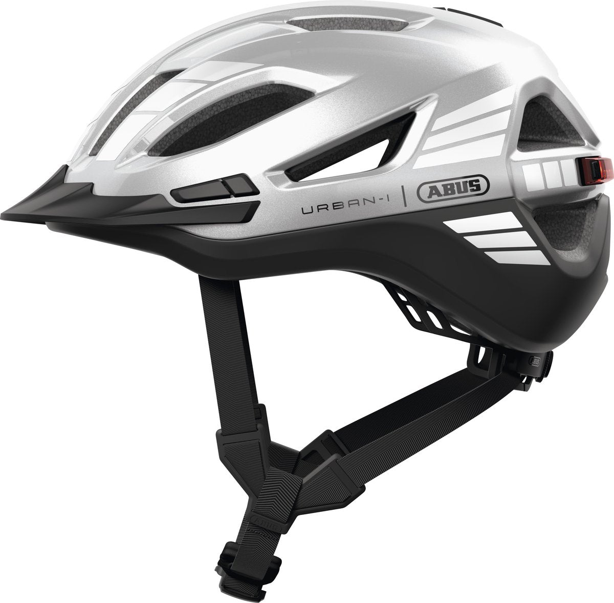 Abus fietshelm urban-i 4.0 ace signal silver m - 54-58 cm - zilver - geschikt voor gebruik op elektrische fietsen - stadsfietsen - 280 g