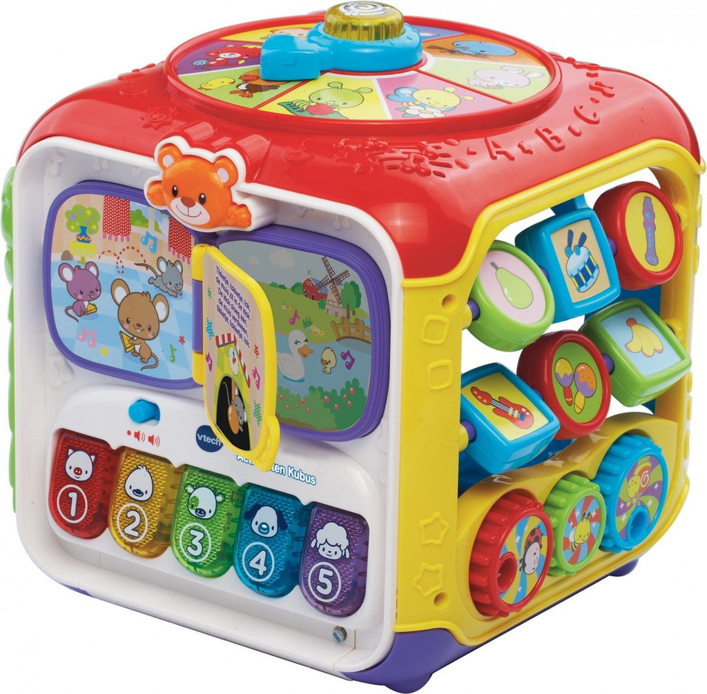 VTech - baby activiteiten kubus - educatief babyspeelgoed - dieren cijfers en kleuren - cadeau - van 9 tot 36 maanden - rood