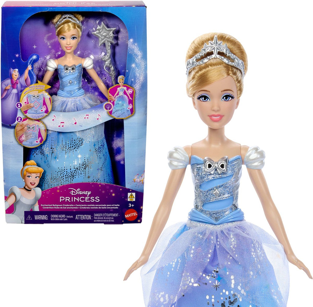 Mattel disney prinses assepoester – modepop met lichtshow en geluid