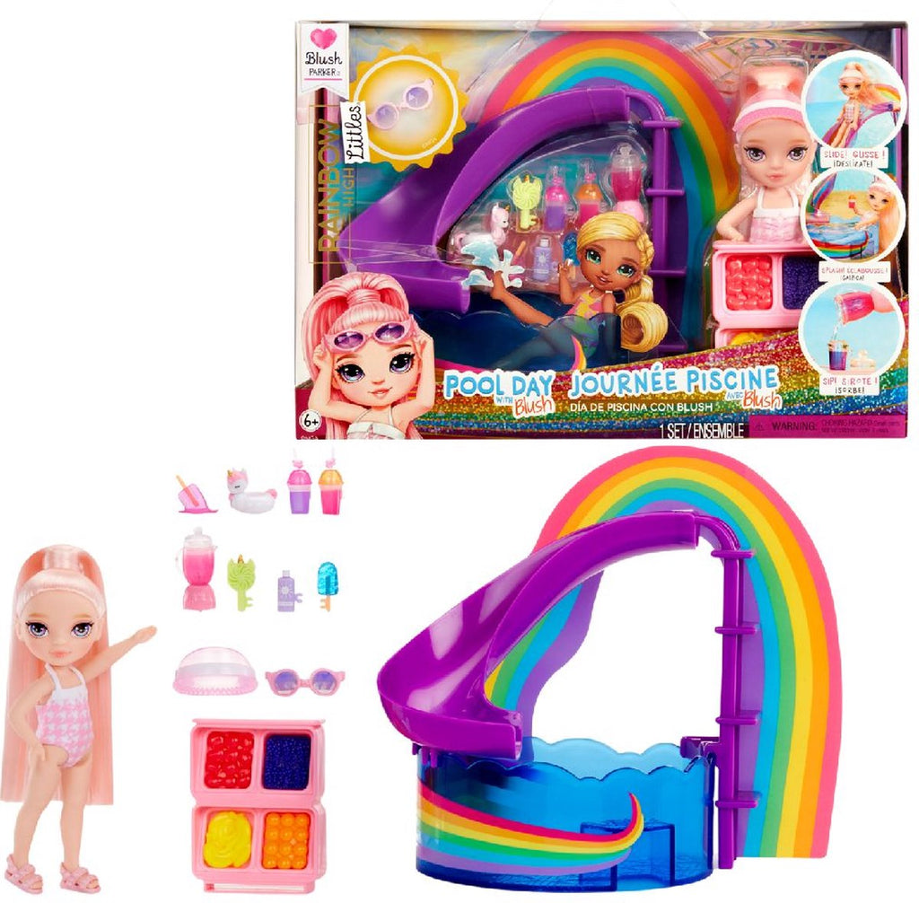 Mga entertainment rainbow high pop kleine zwembaddag met blush speelset