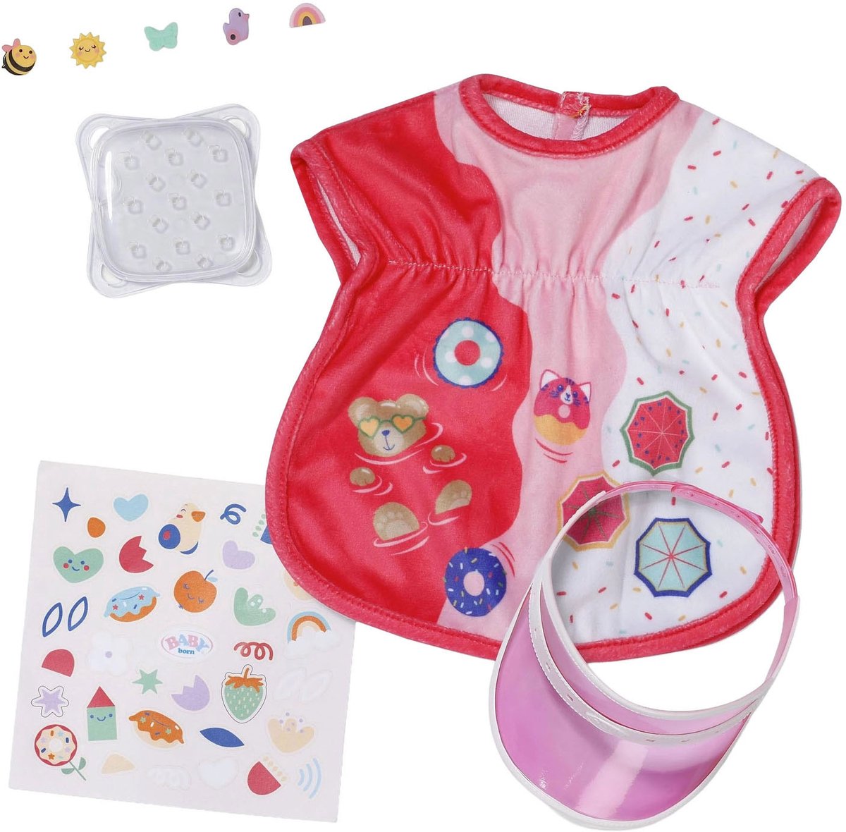BABY Born - BABY Born poppen strandoutfit multicolor met zonnebescherming.