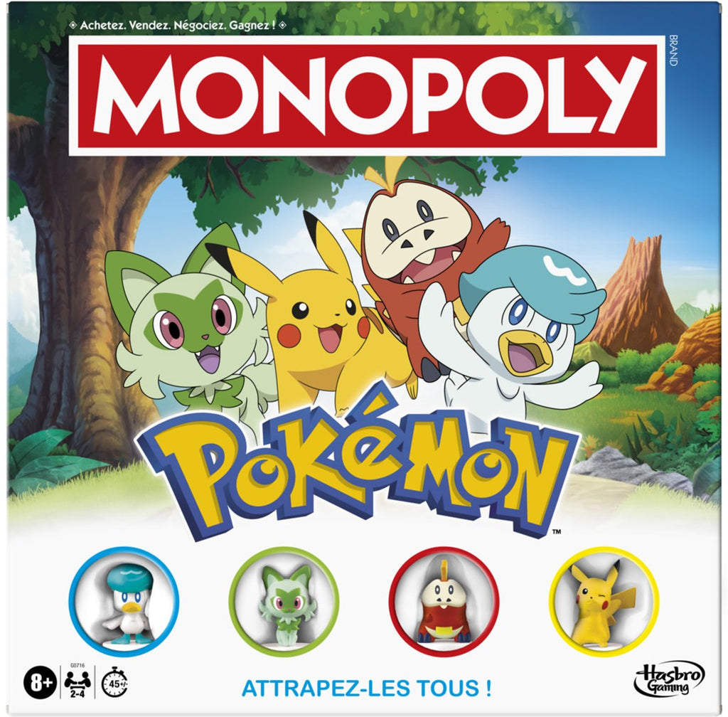 Monopoly - Monopoly édition pokémon jeu de plateau pour enfants et fans de pokémon jeux familiaux à partir de 8 ans