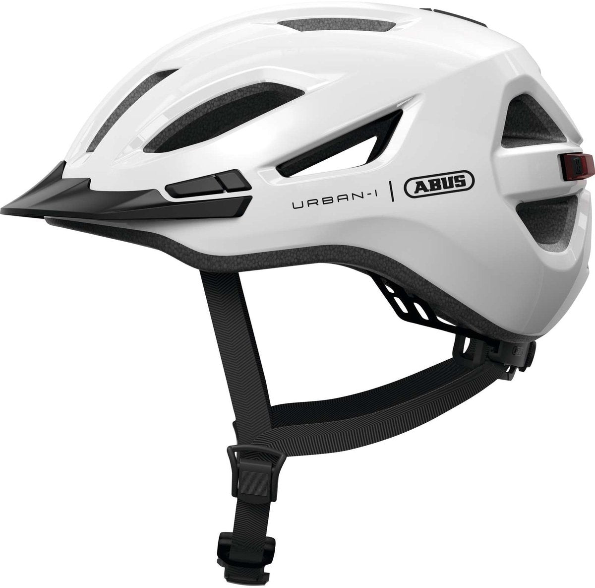 Abus fietshelm urban-i 4.0 shiny white m - 54-58 cm - wit - geschikt voor gebruik op elektrische fietsen - stadsfietsen - 270 g