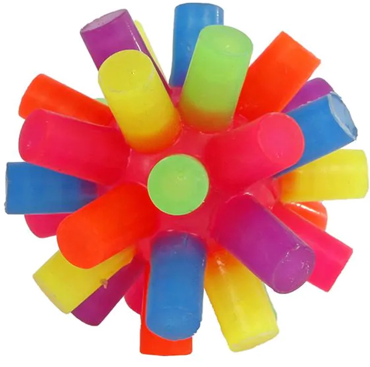 Lobbes stuiterbal pogo met licht - speelgoed bal 7,8cm met led effect.