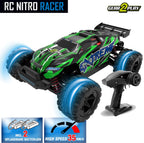Gear2Play - Gear2 rc nitro racer terreinwagen 1:18 - incl. 2 oplaadbare batterijen - high speed 35 km/u - all weather terreinbanden