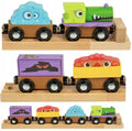 Bigjigs houten monster trein met 3 wagons - vanaf 3 jaar