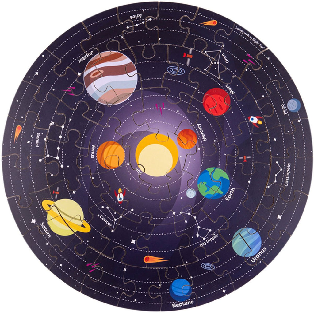 Bigjigs vloerpuzzel zonnestelsel rond, 39cm