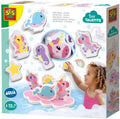 SES Creative - Creative - tiny talents - eenhoorn bad eiland - foam eenhoorns - drijvend badspeelgoed - stimuleert fantasie - creatief spelen - baby badspeelgoed - eenhoorn speelgoed