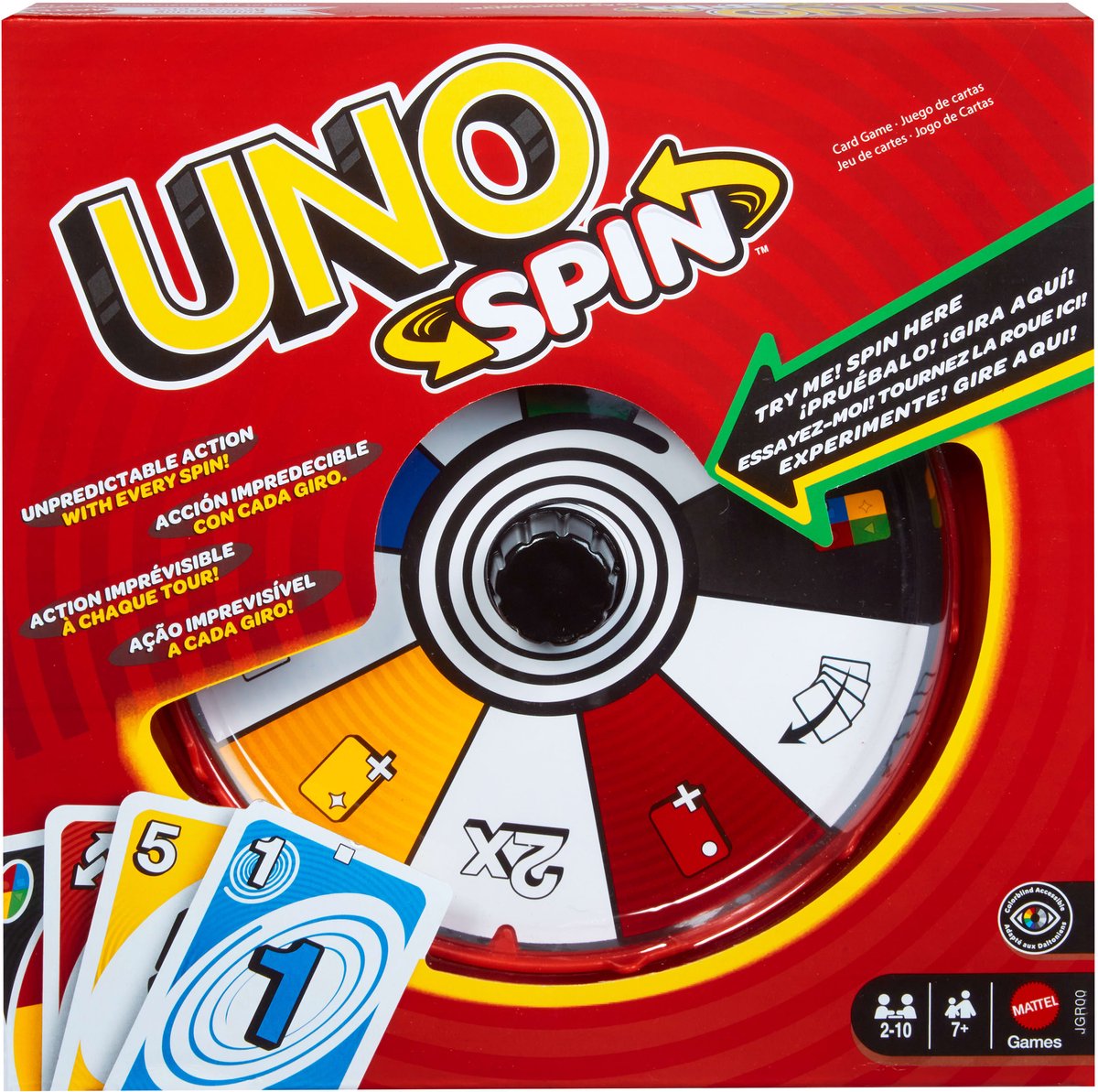 Mattel Games - Games Uno spin kaartspel