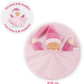 Corolle - knuffeldoek roze - tidoudou babydoekje 17cm voor baby's.