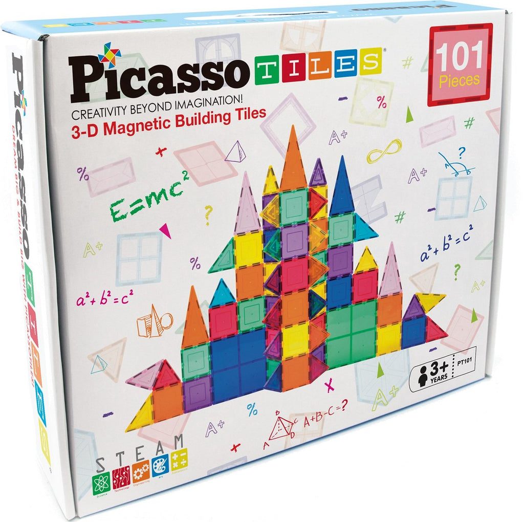 Picasso Tiles - Picasso Tiles Tactic - constructiespeelgoed - magnetic tiles - magnetische tegels - play set - stem speelgoed - creatief bouwspeelgoed - 101-delig - vanaf 3 jaar